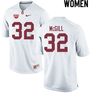 Women Jonathan McGill White Cardinal College Football #32 Jersey 854277-175