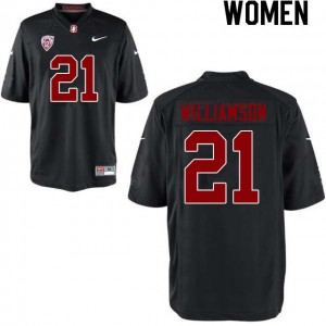 Women Kendall Williamson Black Stanford University College Football #21 Jersey 523069-655
