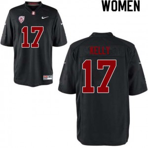 Women Kyu Blu Kelly Black Stanford Cardinal College Football #17 Jersey 619818-830