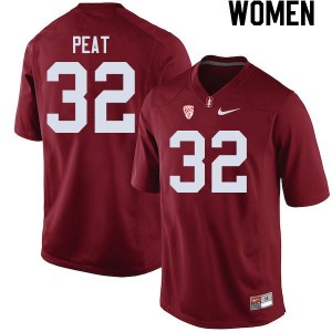 Women Nathaniel Peat Cardinal Stanford Cardinal College Football #32 Jersey 715057-805