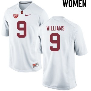 Women Noah Williams White Stanford Cardinal College Football #9 Jersey 379057-113