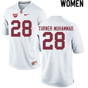 Women Salim Turner-Muhammad White Cardinal College Football #28 Jersey 592609-876