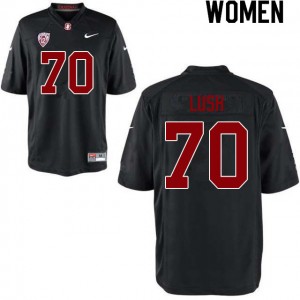 Women Wakely Lush Black Stanford University College Football #70 Jersey 227919-353