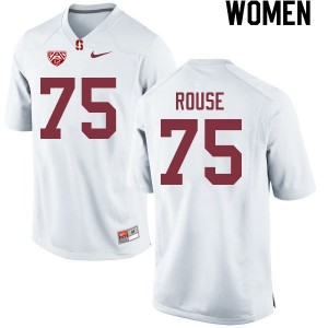 Women Walter Rouse White Cardinal College Football #75 Jersey 890245-404