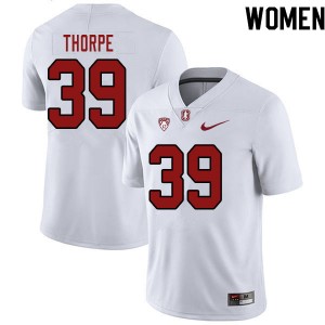 Women Alexander Thorpe White Stanford Cardinal College Football #39 Jersey 447280-176