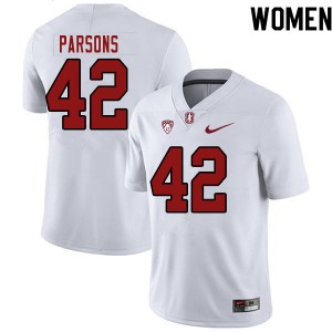 Women Bailey Parsons White Cardinal College Football #42 Jersey 815558-375