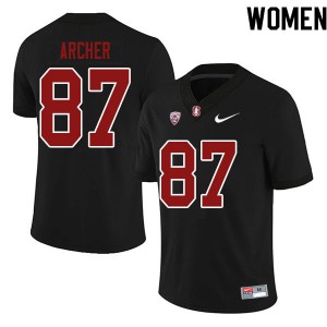 Women Bradley Archer Black Stanford College Football #87 Jersey 927251-845