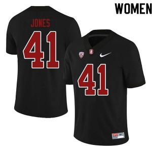 Women Brandon Jones Black Stanford College Football #41 Jersey 565998-372