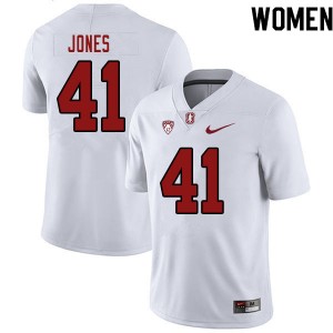 Women Brandon Jones White Stanford Cardinal College Football #41 Jersey 727087-865