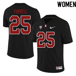 Women Bryce Farrell Black Stanford College Football #25 Jersey 246569-423