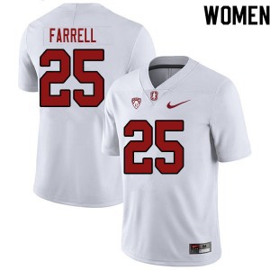 Women Bryce Farrell White Stanford College Football #25 Jersey 523859-168