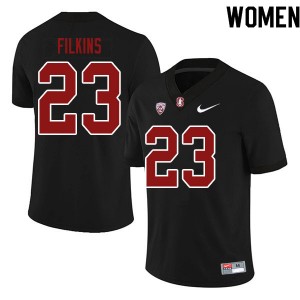 Women Casey Filkins Black Cardinal College Football #23 Jersey 342062-909