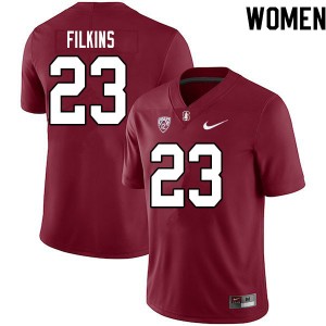 Women Casey Filkins Cardinal Stanford University College Football #23 Jersey 745581-815