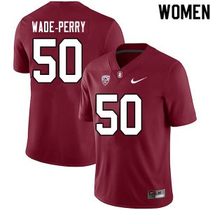 Women Dalyn Wade-Perry Cardinal Stanford University College Football #50 Jersey 955178-751