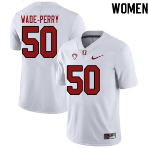 Women Dalyn Wade-Perry White Cardinal College Football #50 Jersey 146301-984