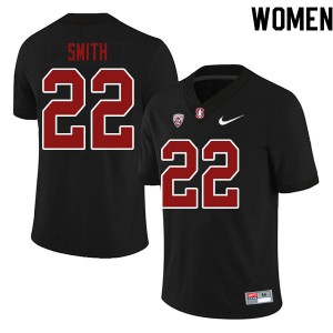 Women E.J. Smith Black Stanford Cardinal College Football #22 Jersey 332149-195