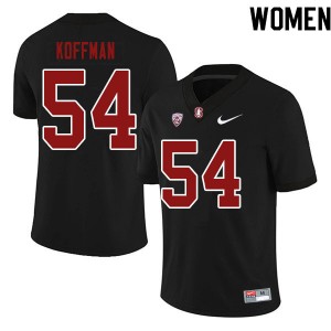 Women Jake Koffman Black Stanford Cardinal College Football #54 Jersey 590603-363