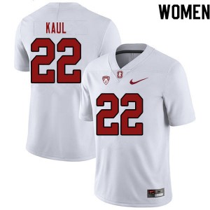 Women Jason Kaul White Stanford Cardinal College Football #22 Jersey 400954-401