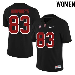 Women John Humphreys Black Stanford College Football #83 Jersey 826376-314