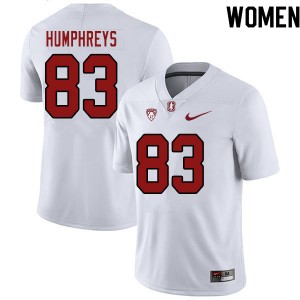 Women John Humphreys White Stanford University College Football #83 Jersey 434419-835