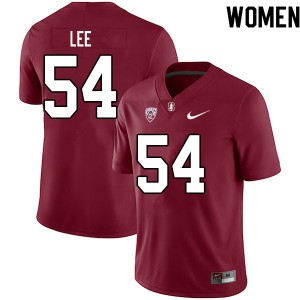 Women Kiersten Lee Cardinal Stanford University College Football #54 Jersey 233486-713