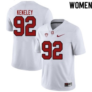 Women Lance Keneley White Stanford University College Football #92 Jersey 353313-664
