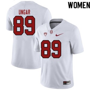 Women Lukas Ungar White Stanford University College Football #89 Jersey 649154-778