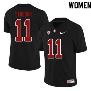 Women Ryan Sanborn Black Stanford College Football #11 Jersey 791493-689