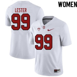 Women Zephron Lester White Cardinal College Football #99 Jersey 154008-206