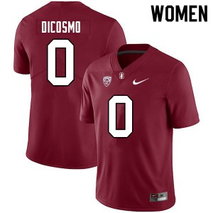 Women Aeneas DiCosmo Cardinal Cardinal College Football #0 Jersey 445253-666