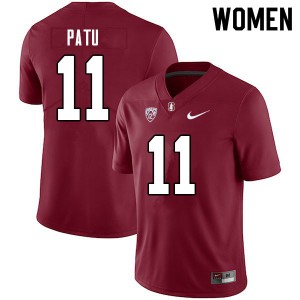 Women Ari Patu Cardinal Cardinal College Football #11 Jersey 284672-579