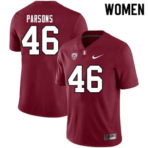 Women Bailey Parsons Cardinal Cardinal College Football #46 Jersey 956336-906