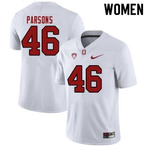 Women Bailey Parsons White Stanford Cardinal College Football #46 Jersey 339723-931