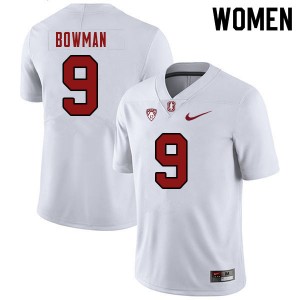 Women Colby Bowman White Stanford University College Football #9 Jersey 860667-290
