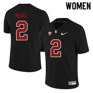 Women Jonathan McGill Black Cardinal College Football #2 Jersey 304110-657