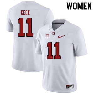 Women Thunder Keck White Stanford University College Football #11 Jersey 660122-869