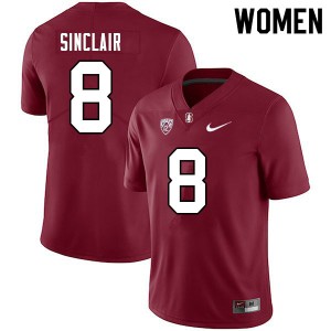 Women Tristan Sinclair Cardinal Stanford University College Football #8 Jersey 515893-847