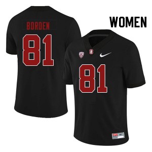 Women Ahmari Borden Black Stanford Cardinal College Football #81 Jersey 754530-954