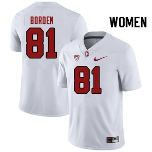 Women Ahmari Borden White Stanford University College Football #81 Jersey 567104-387