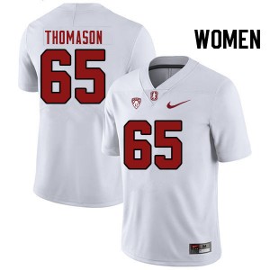 Women Allen Thomason White Stanford University College Football #65 Jersey 116147-799