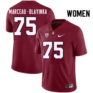 Women Braden Marceau-Olayinka Cardinal Stanford University College Football #75 Jersey 275474-791