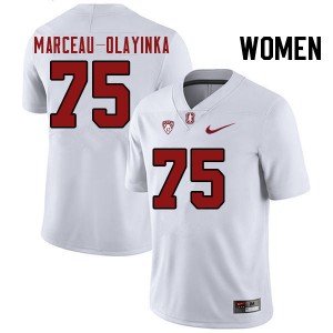 Women Braden Marceau-Olayinka White Stanford Cardinal College Football #75 Jersey 613971-749