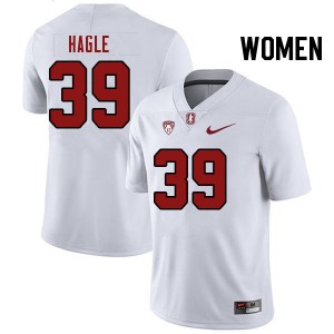 Women Brayden Hagle White Cardinal College Football #39 Jersey 102853-724