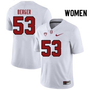 Women Carson Berger White Stanford Cardinal College Football #53 Jersey 349580-652