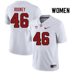 Women Caymus Rooney White Stanford College Football #46 Jersey 954030-975