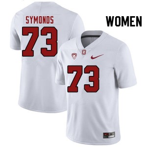 Women Charlie Symonds White Stanford College Football #73 Jersey 278459-279