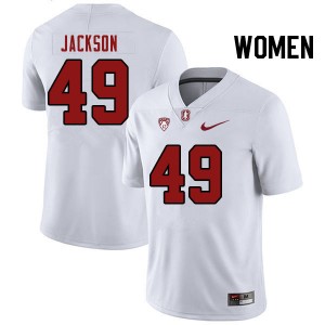 Women Evan Jackson White Stanford Cardinal College Football #49 Jersey 805280-195