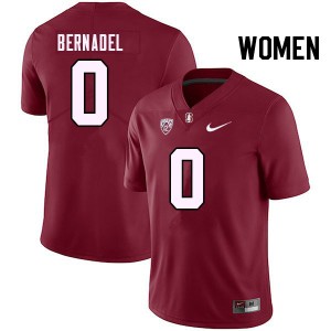 Women Gaethan Bernadel Cardinal Stanford University College Football #0 Jersey 738850-181