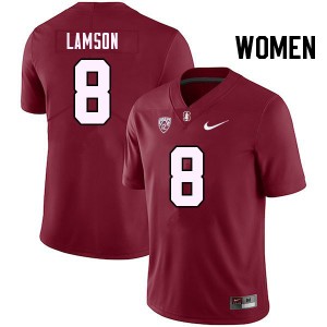 Women Justin Lamson Cardinal Cardinal College Football #8 Jersey 521408-459