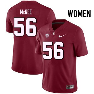 Women Miles McGee Cardinal Cardinal College Football #56 Jersey 112324-417